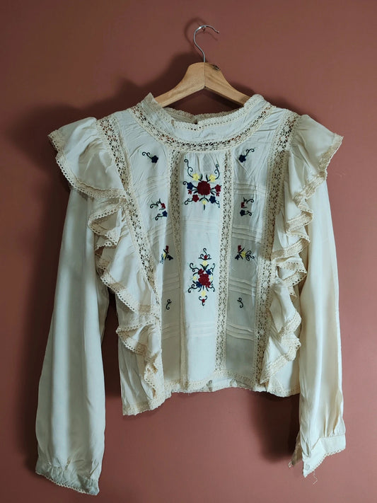 Blouse bohème broderies taille M/L