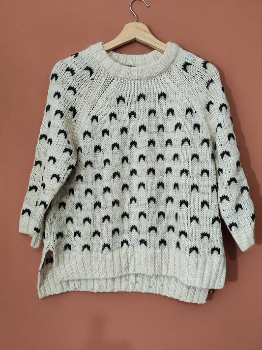 Pull à motif maille taille M