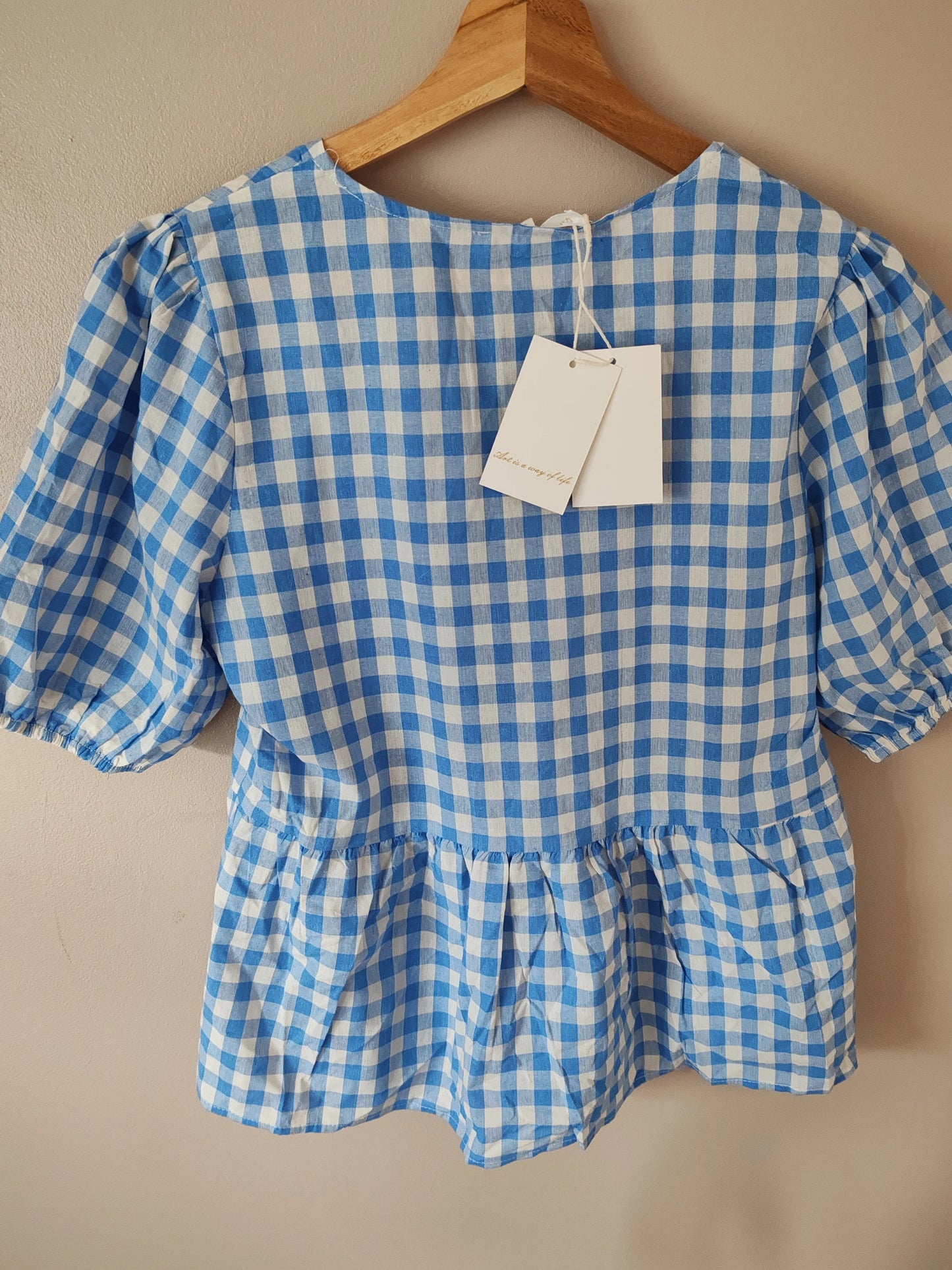 Blouse nœud vichy taille L