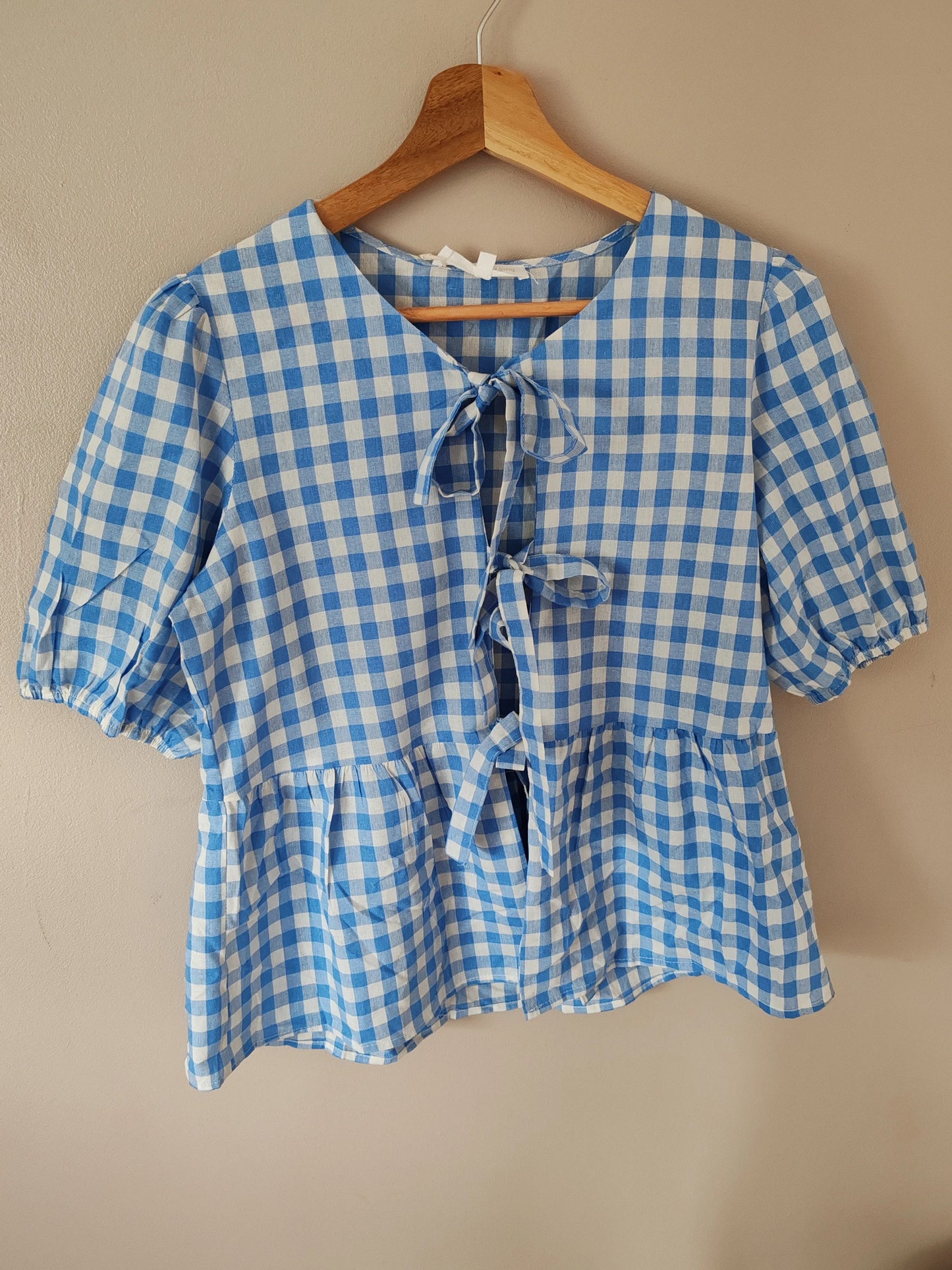 Blouse nœud vichy taille L