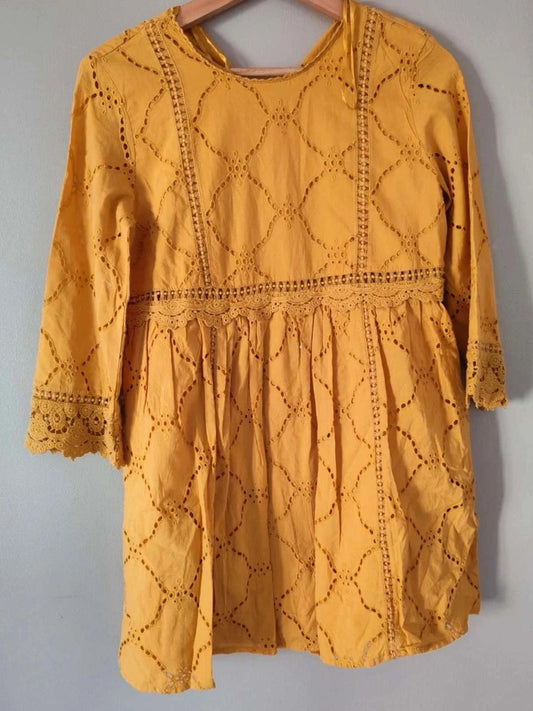 Robe short moutarde Zara