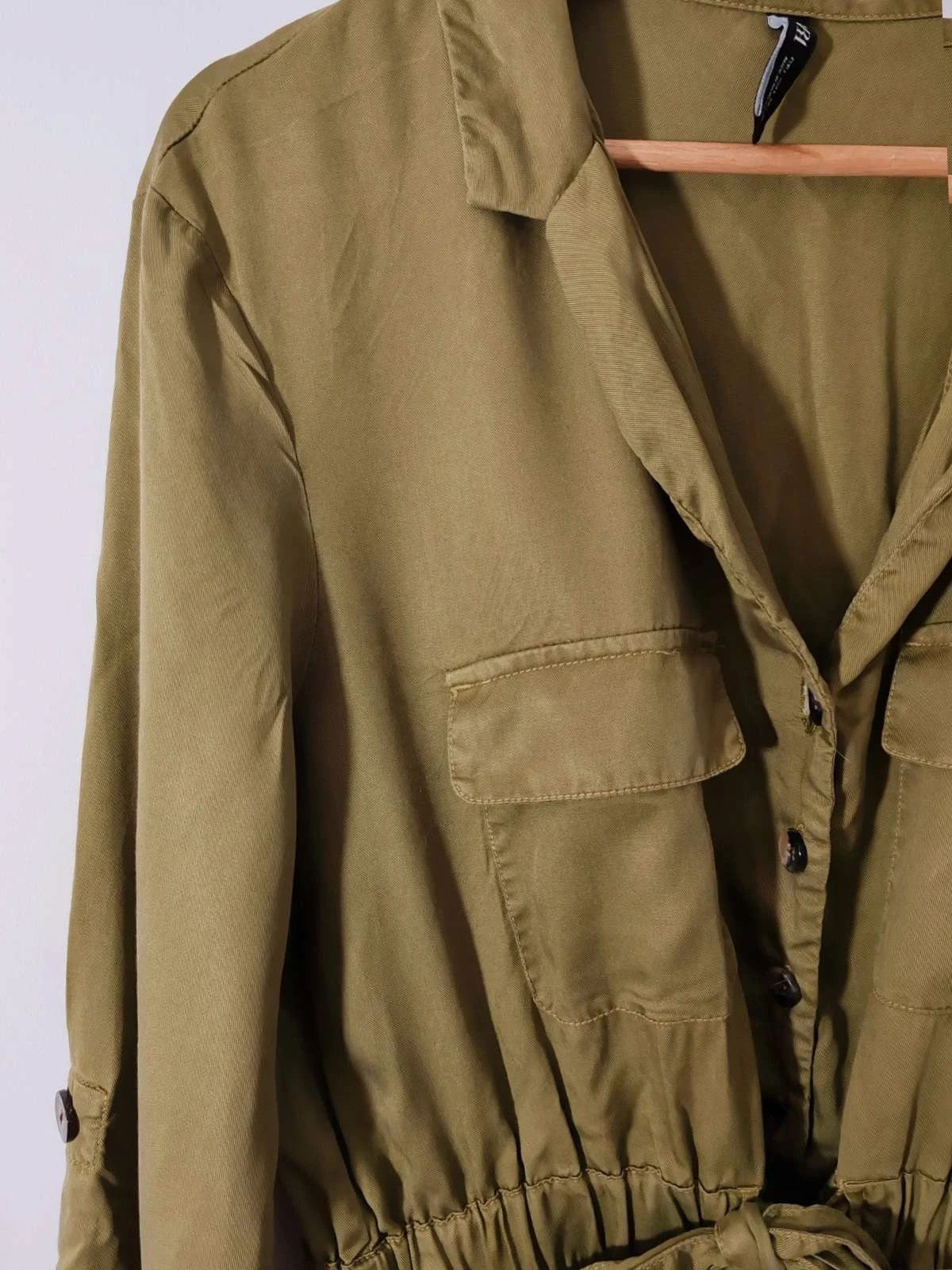 Robe  vert olive Zara