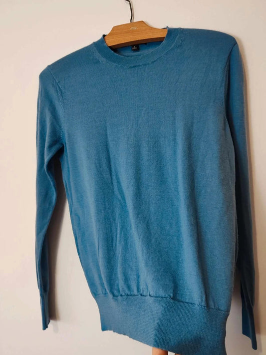 Pull laine Uniqlo bleu