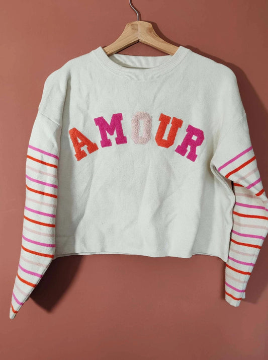 Pull  coloré  amour  taille S