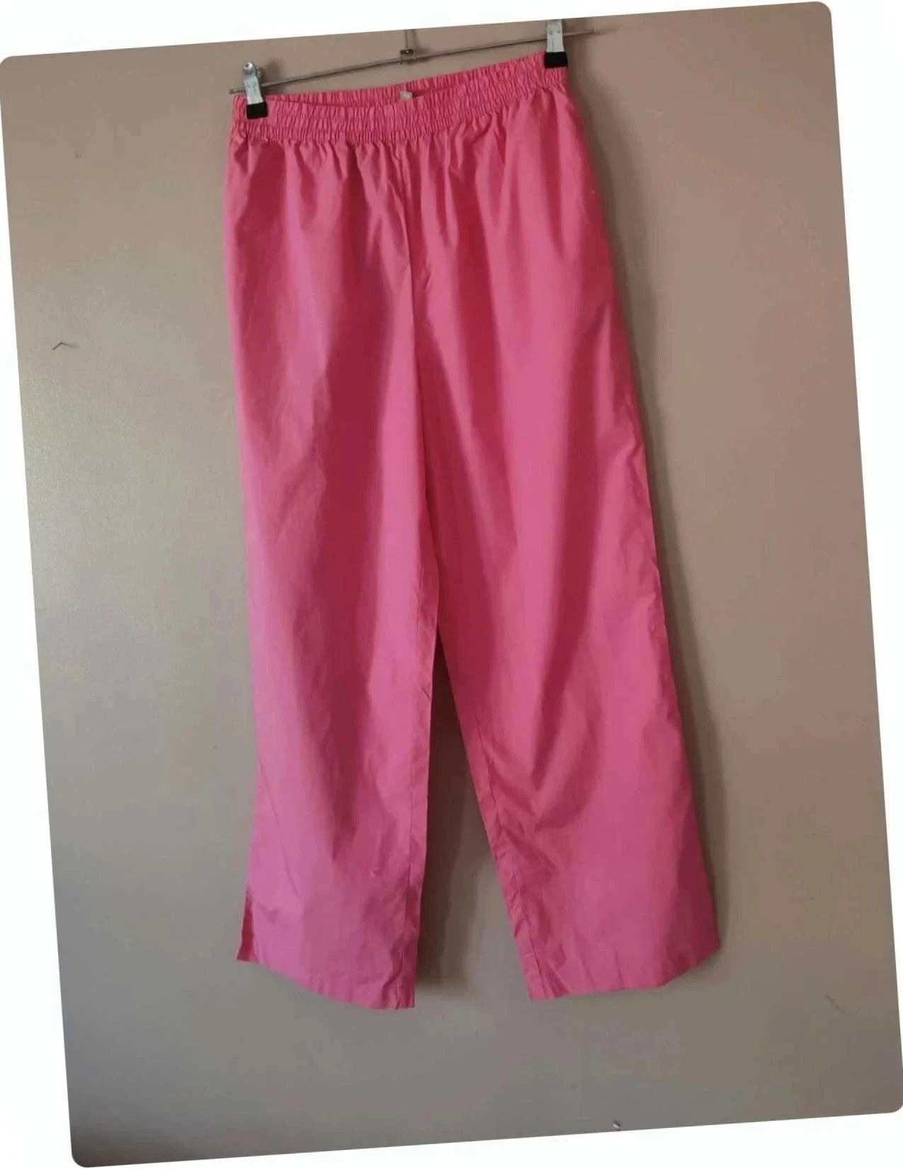 Pantalon  large  rose