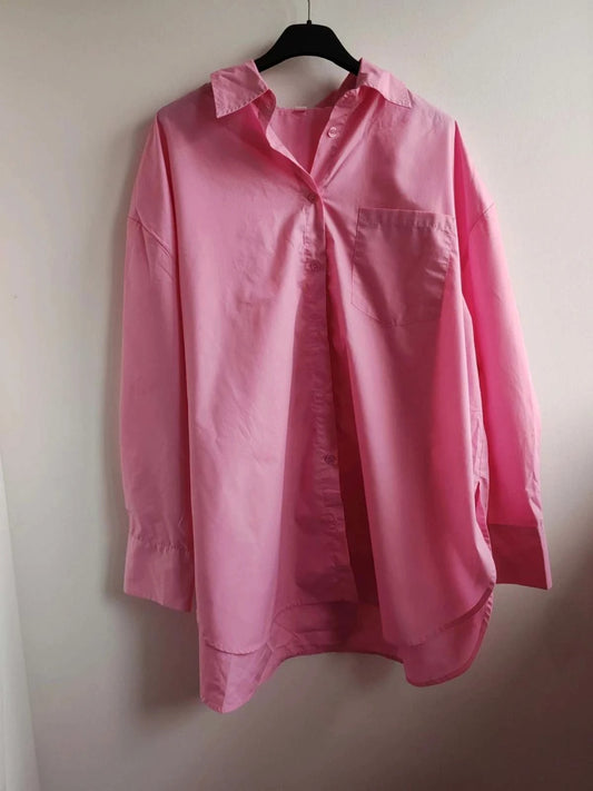 Chemise large rose taille L