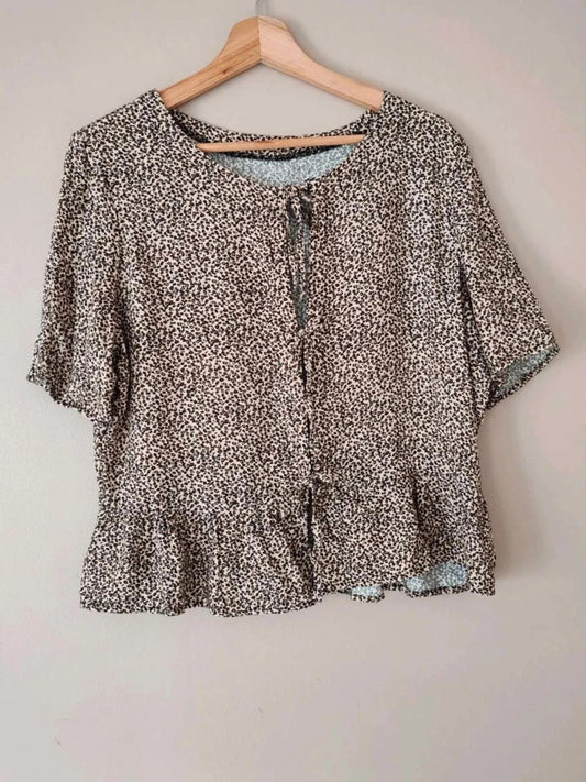 Blouse noeuds léopard