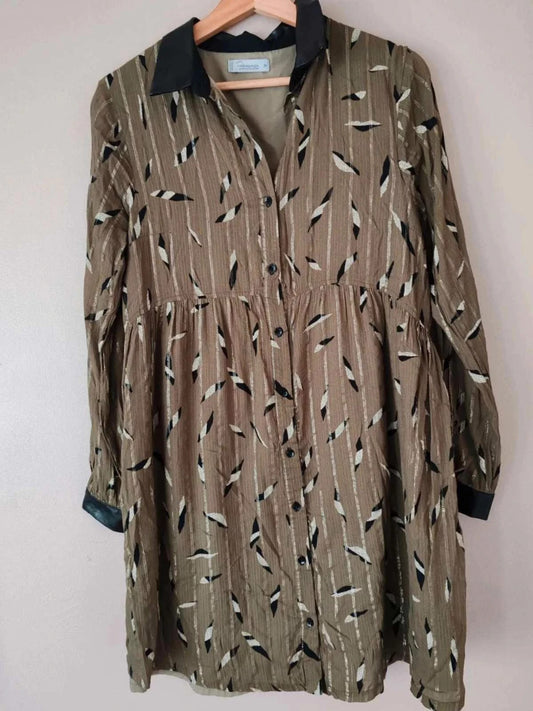 Robe maternité kaki