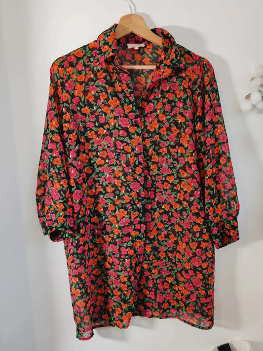 Chemise fluide fleurie taille S