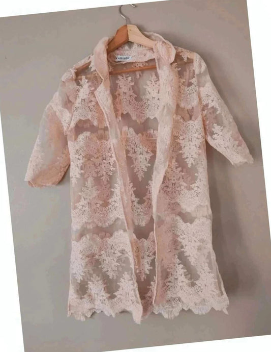 Kimono broderie dentelle