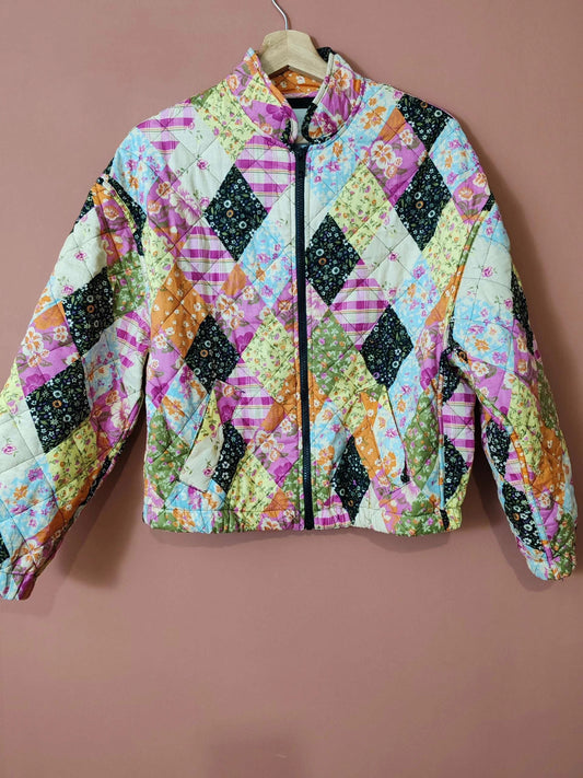 Veste bomber patchwork