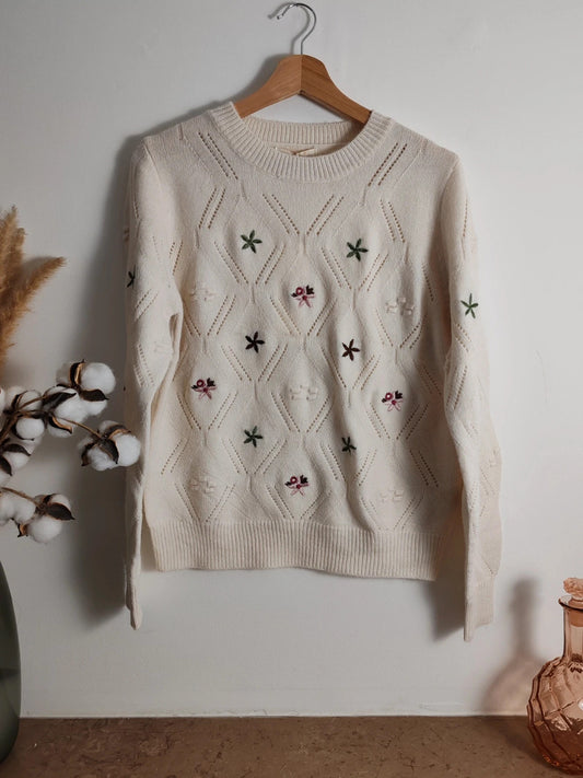 Pull broderies taille S/M