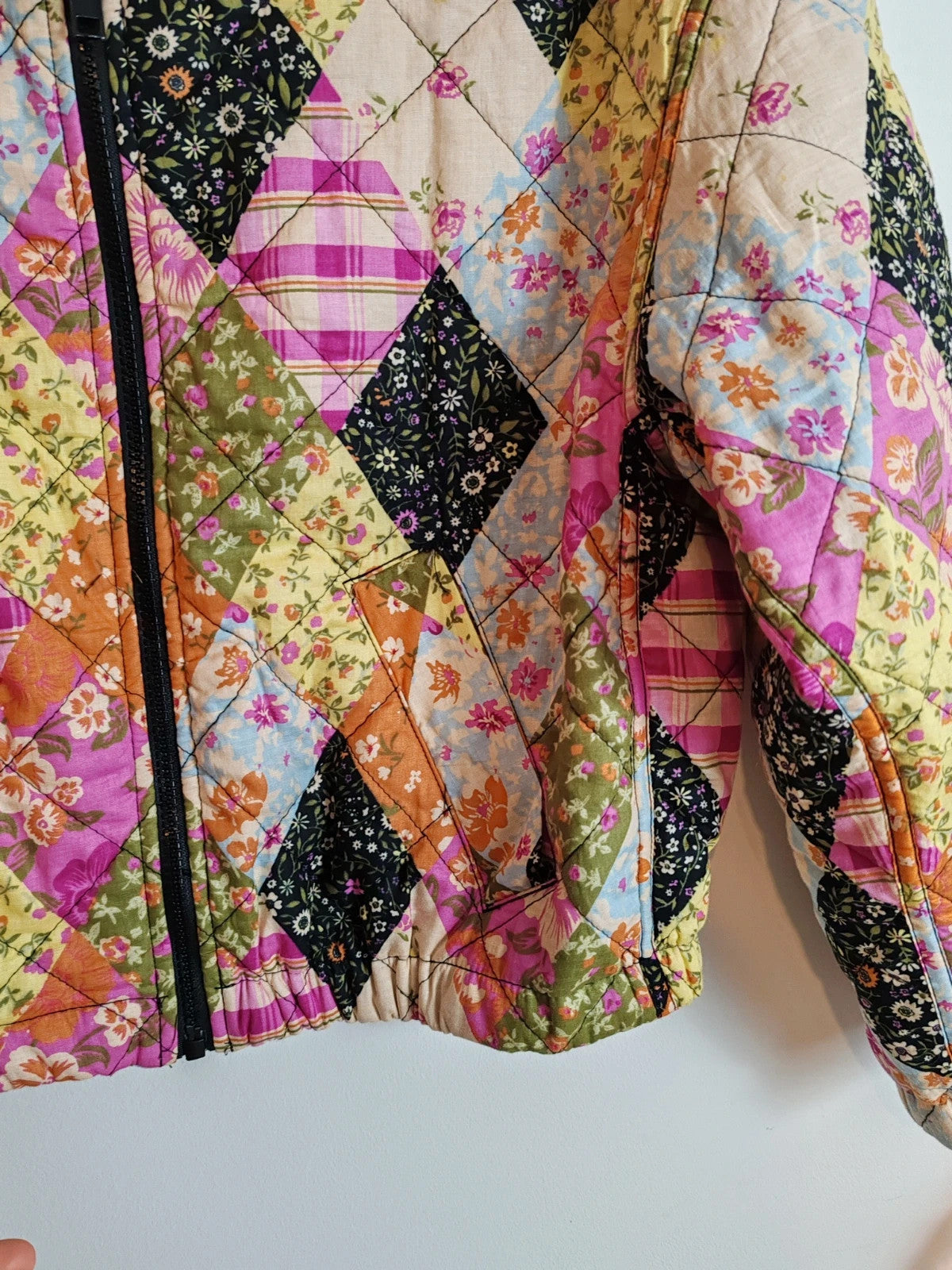 Veste bomber patchwork taille S