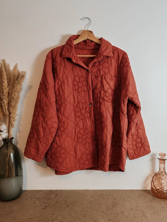 Veste matelassée terracotta taille M/L