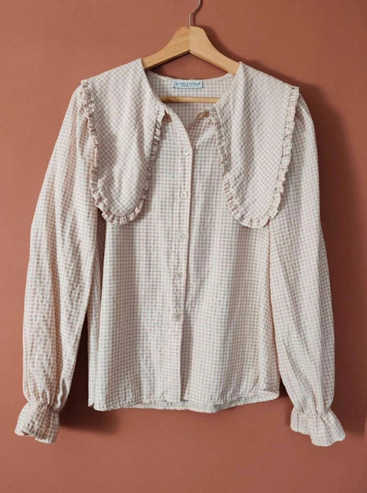 Blouse  vichy  col  claudine