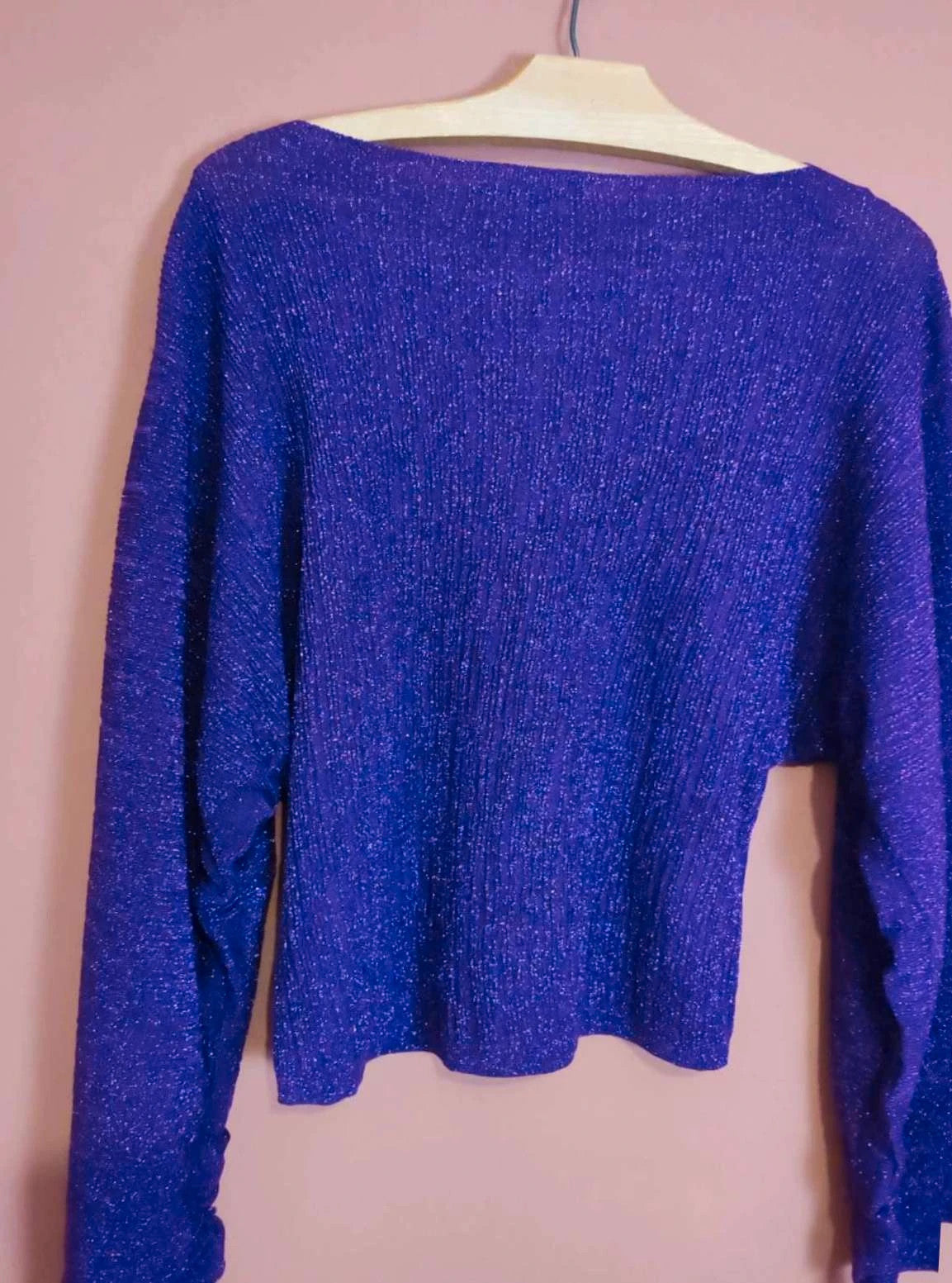 Pull violet  paillettes