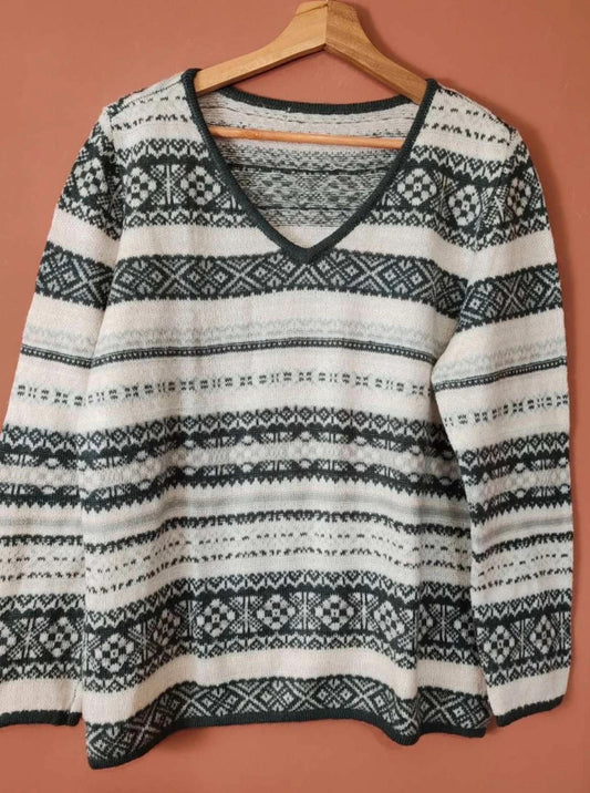 Pull jacquard taille M/L