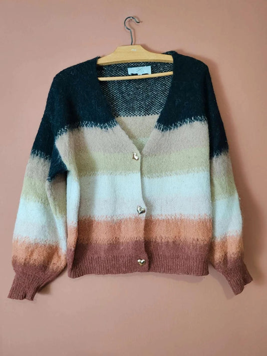 Cardigan rayures dégradé taille M/L