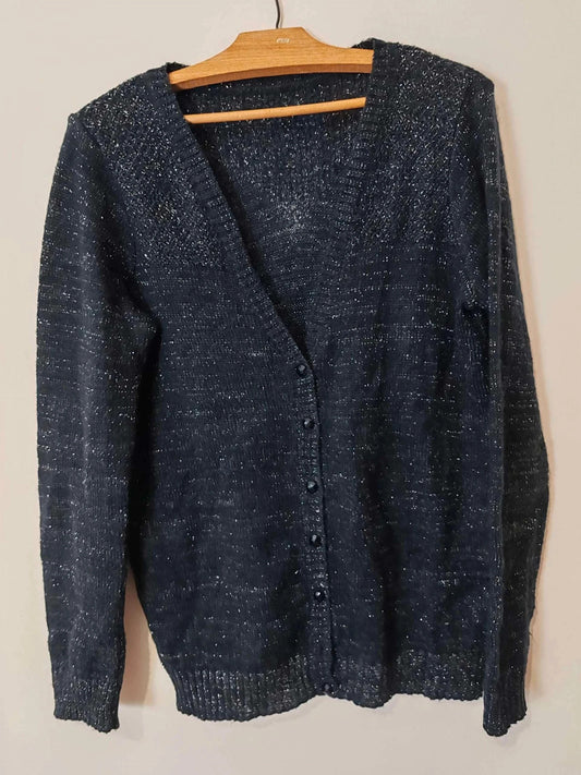 Cardigan  /  pull réversible marine