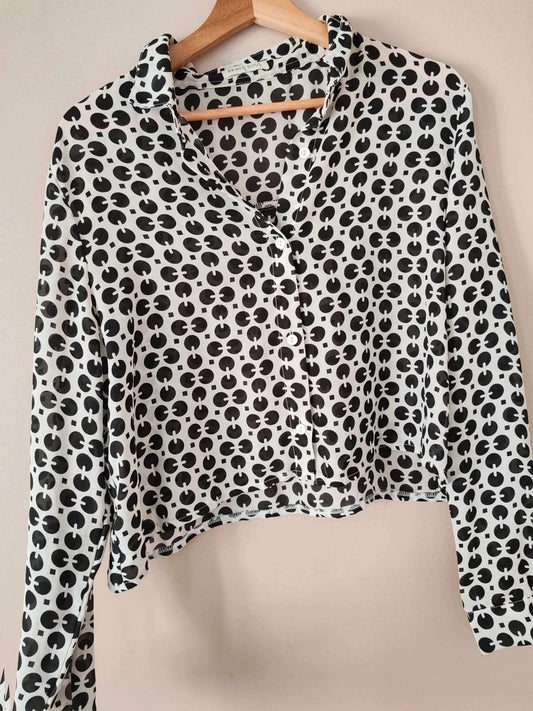 Chemise  courte  motif