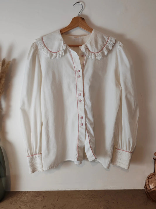 Blouse col claudine vintage taille 38/40