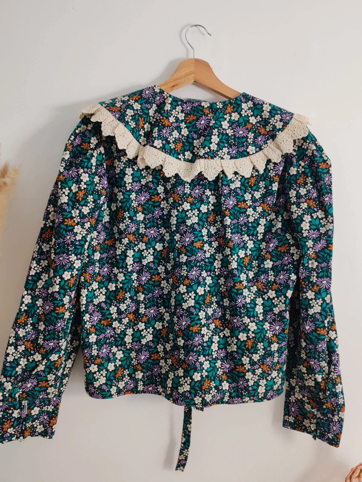 Blouse fleuri col claudine taille XL