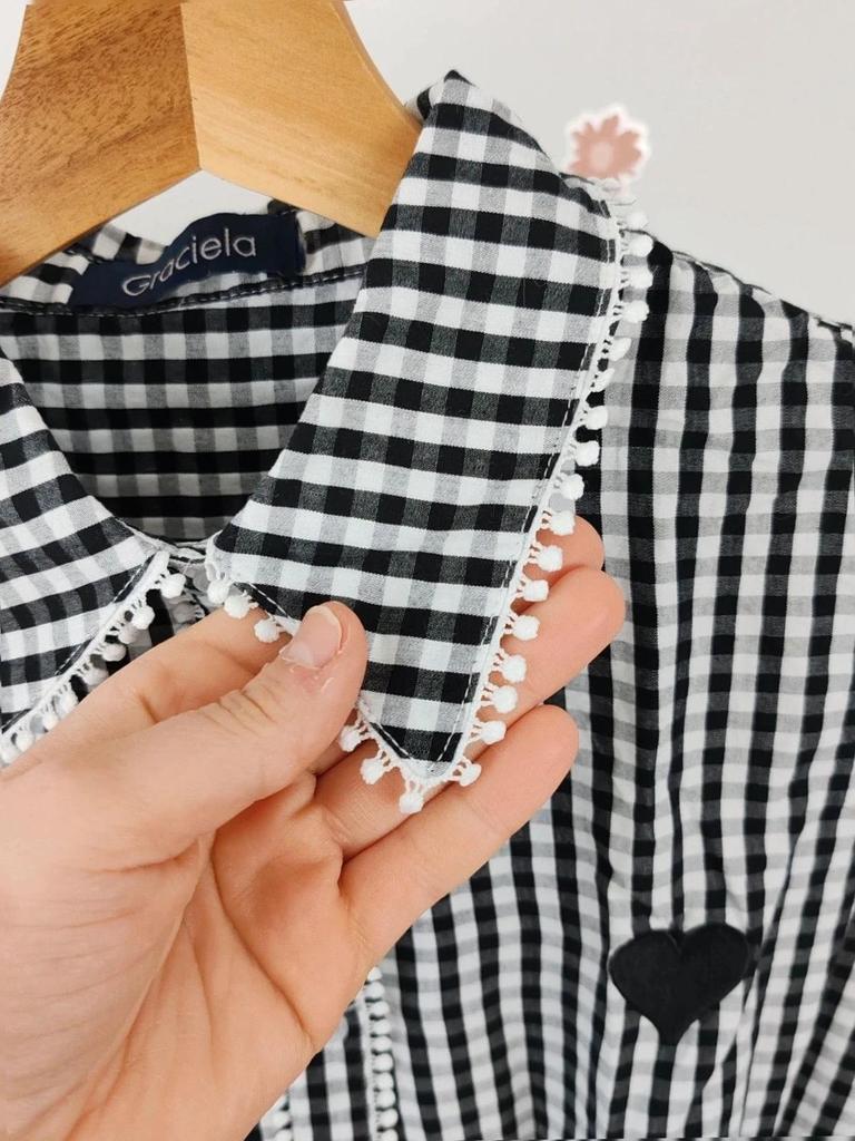 Chemise vichy coeur taille S/m