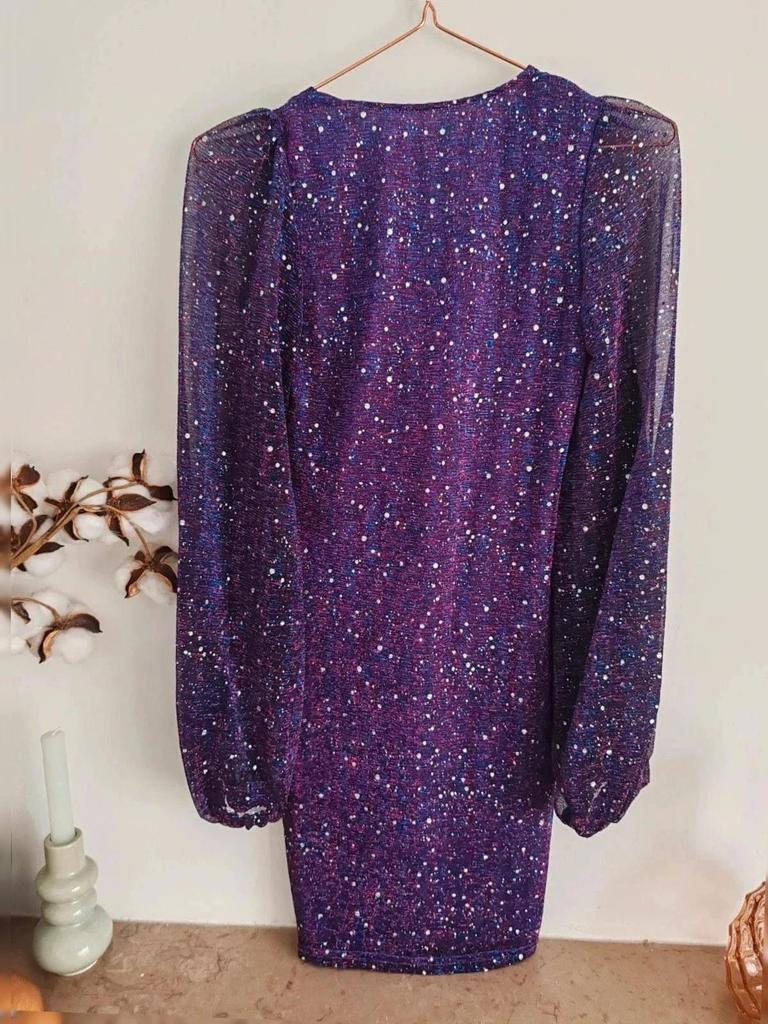 Robe brillante violet taille S