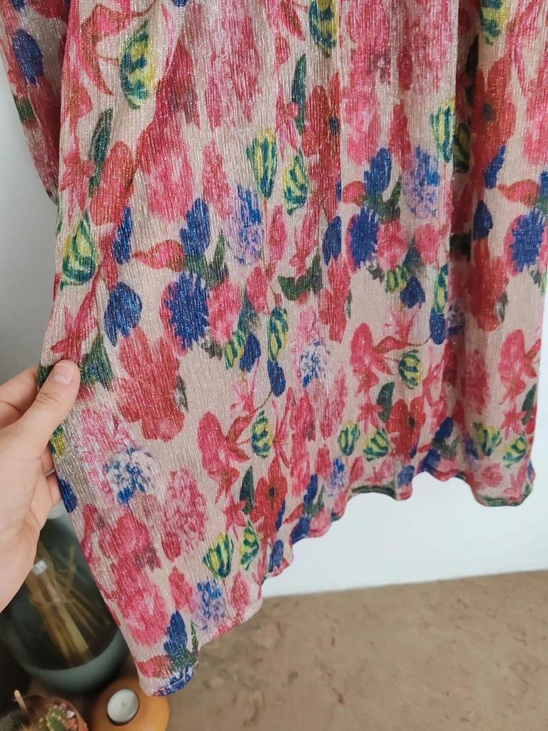 Robe brillante fleurie taille S/m