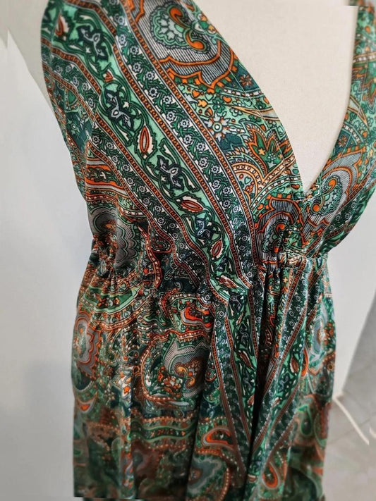 Robe bohème soie taille unique