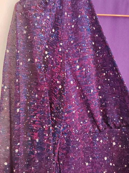 Robe brillante violet taille S