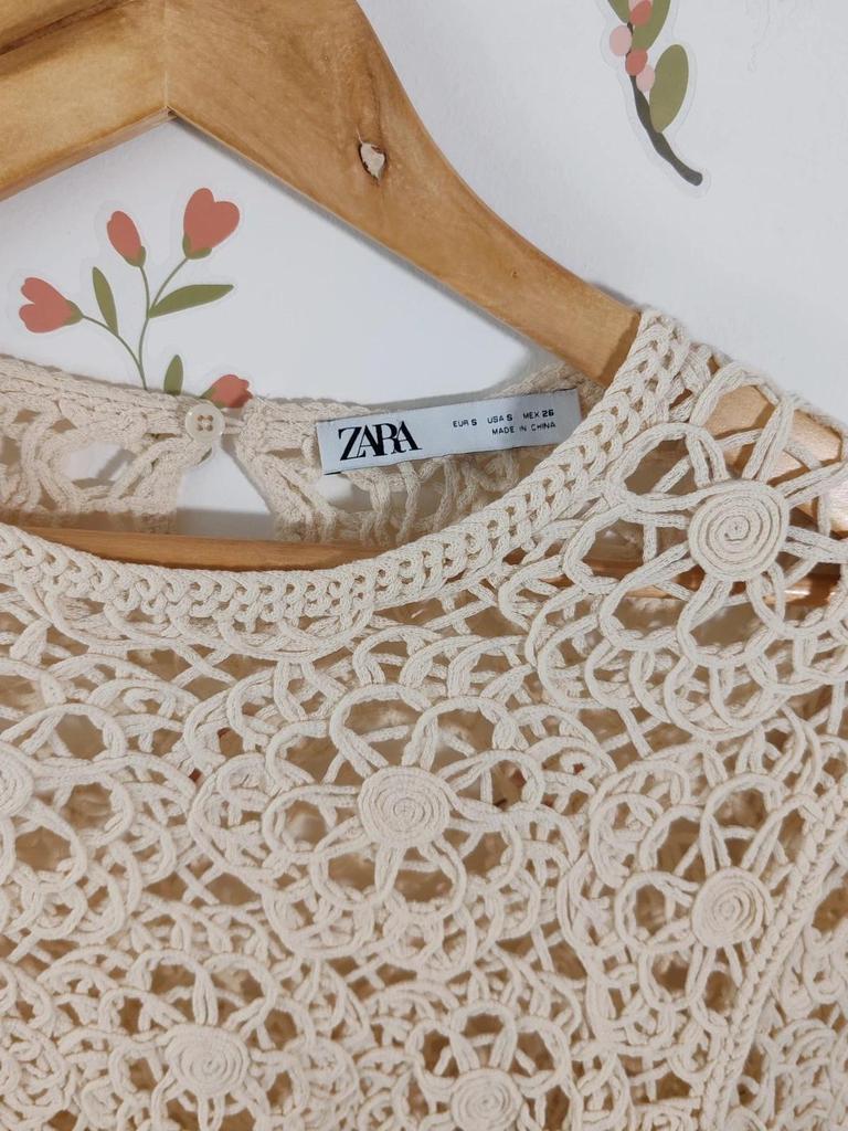 Top en crochet zara taille S