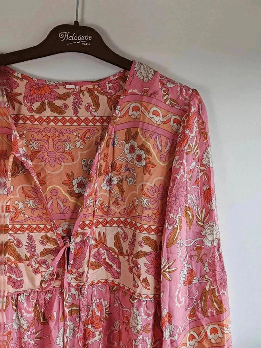 Robe bohème longue viscose taille L
