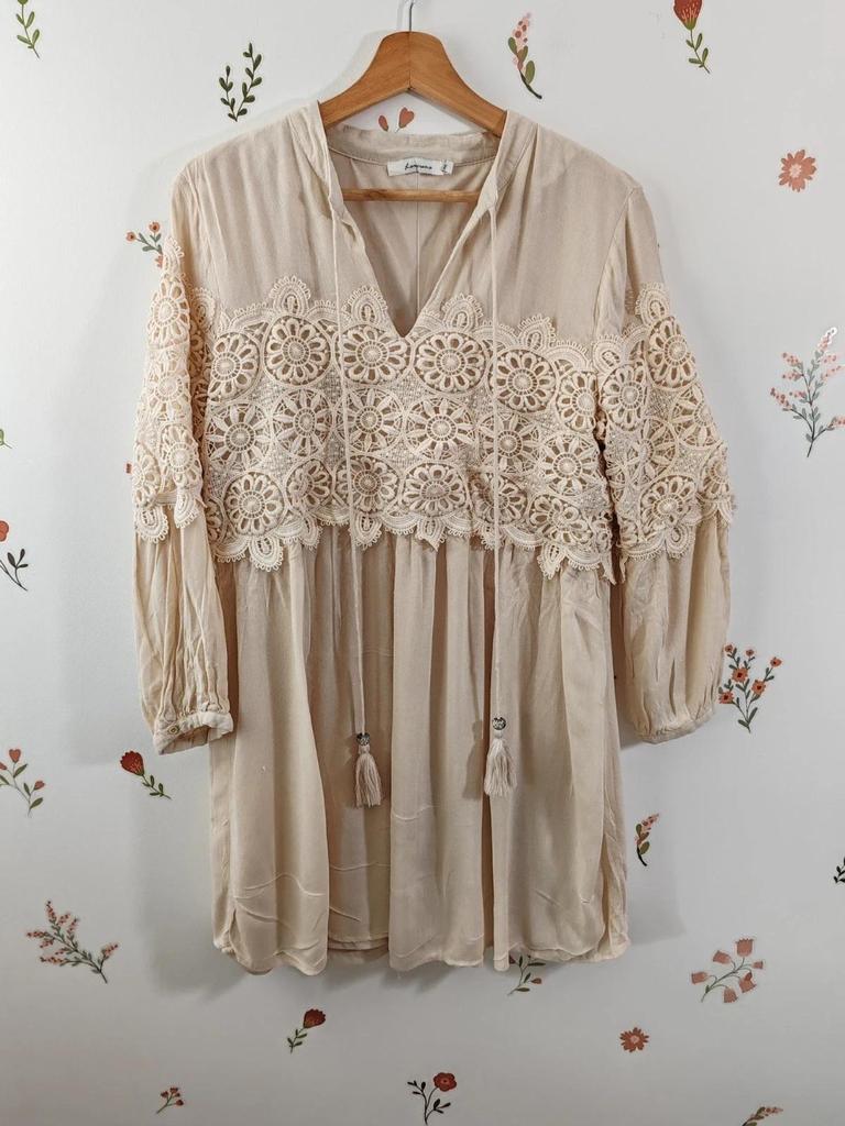 Robe courte / tunique beige taille L