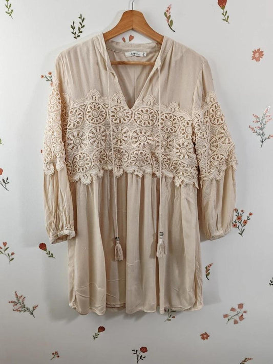 Robe courte / tunique beige taille L
