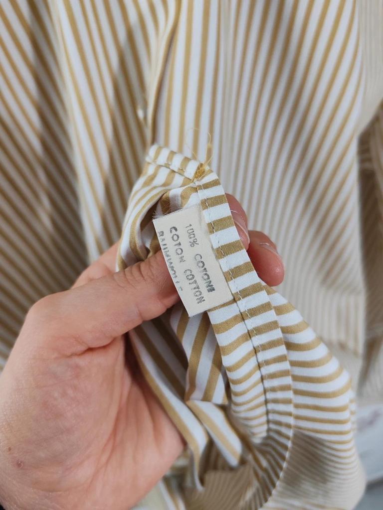 Blouse rayée col claudine vintage