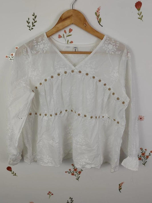 Blouse broderie taille L