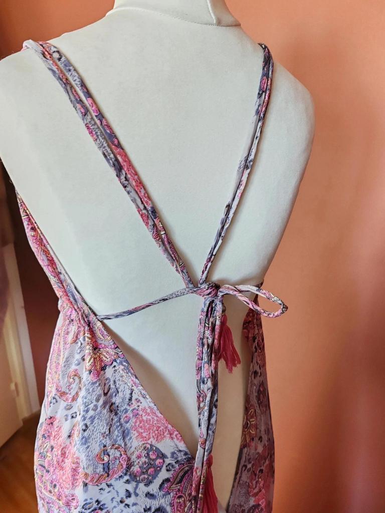 Robe longue soie bohème taille unique