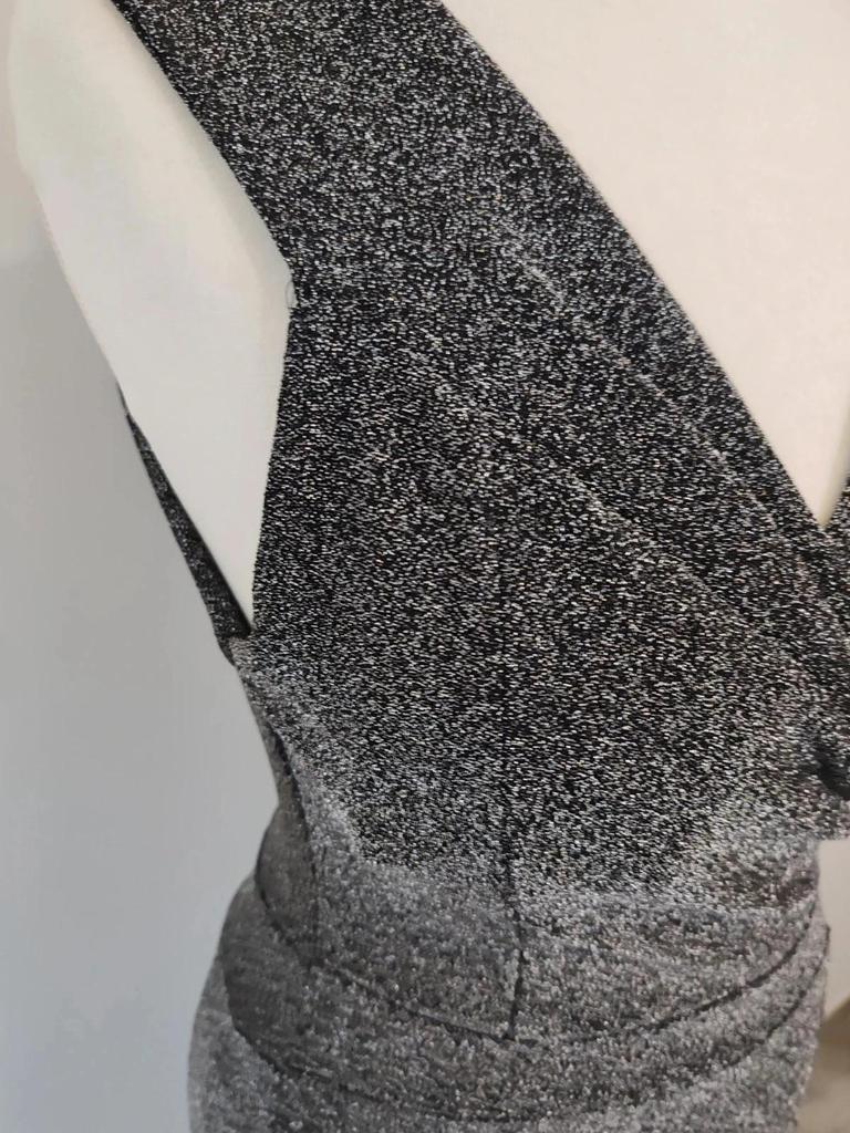 Robe longue brillante argenté taille S/m