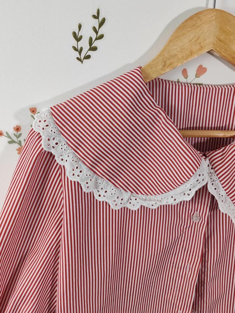 Blouse rayée rouge taille S/m