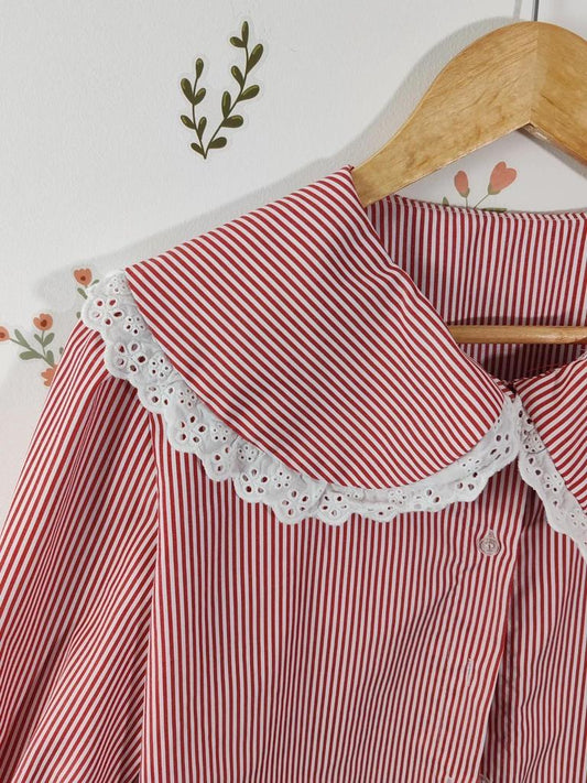 Blouse rayée rouge taille S/m