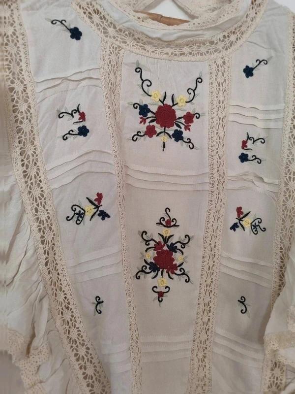Blouse bohème broderies taille M