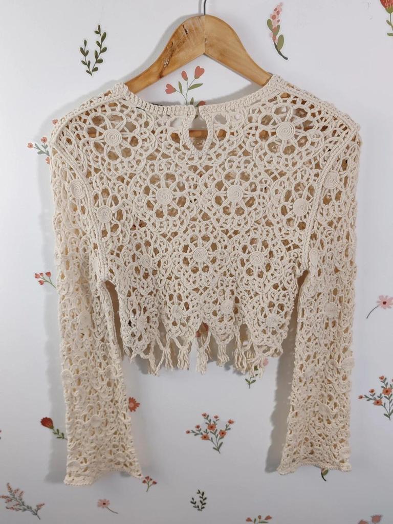 Top en crochet zara taille S