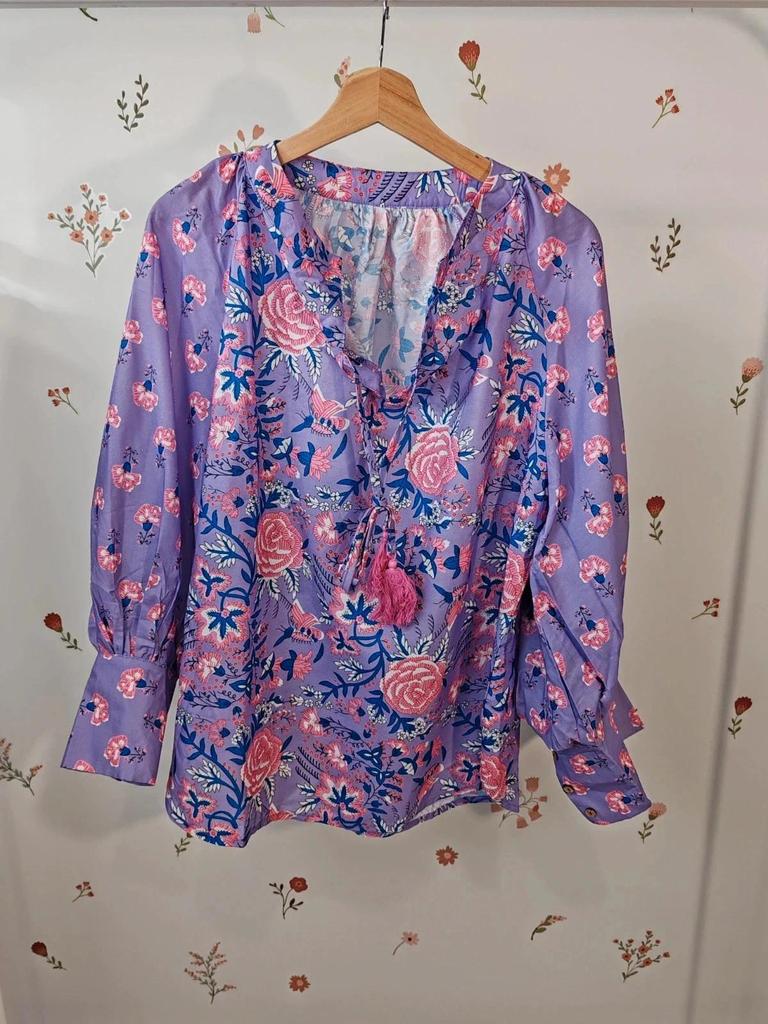 Blouse violette large taille L/xl
