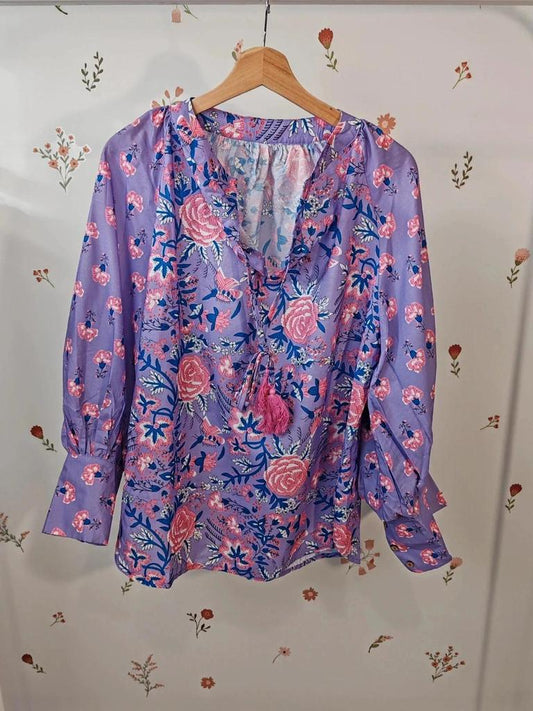 Blouse violette large taille L/xl