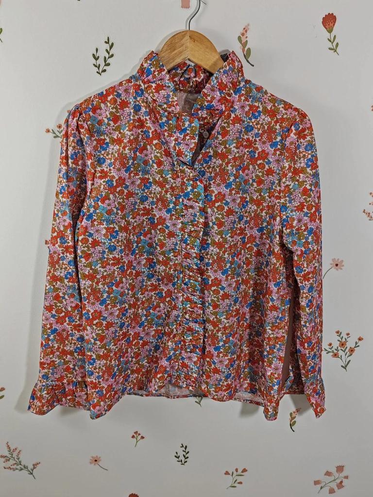 Blouse col haut fleurie taille L