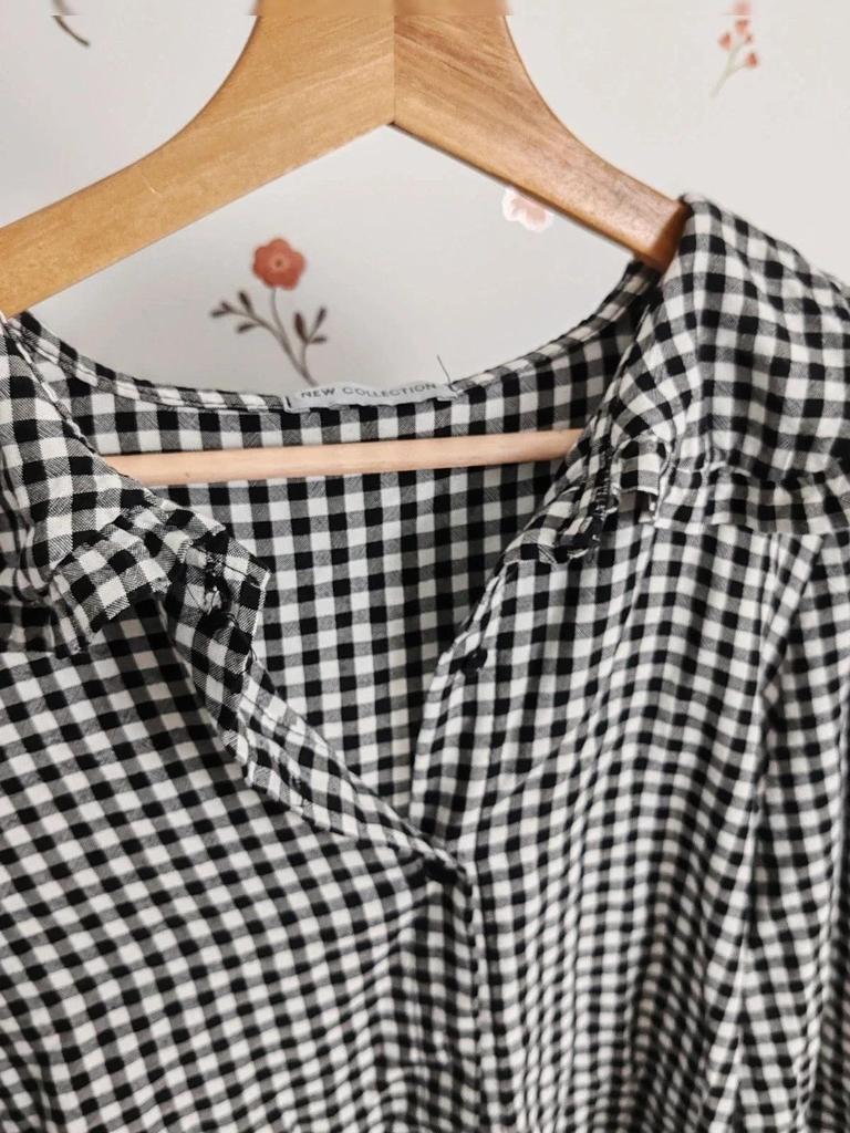 Blouse vichy noir et blanc taille S/m