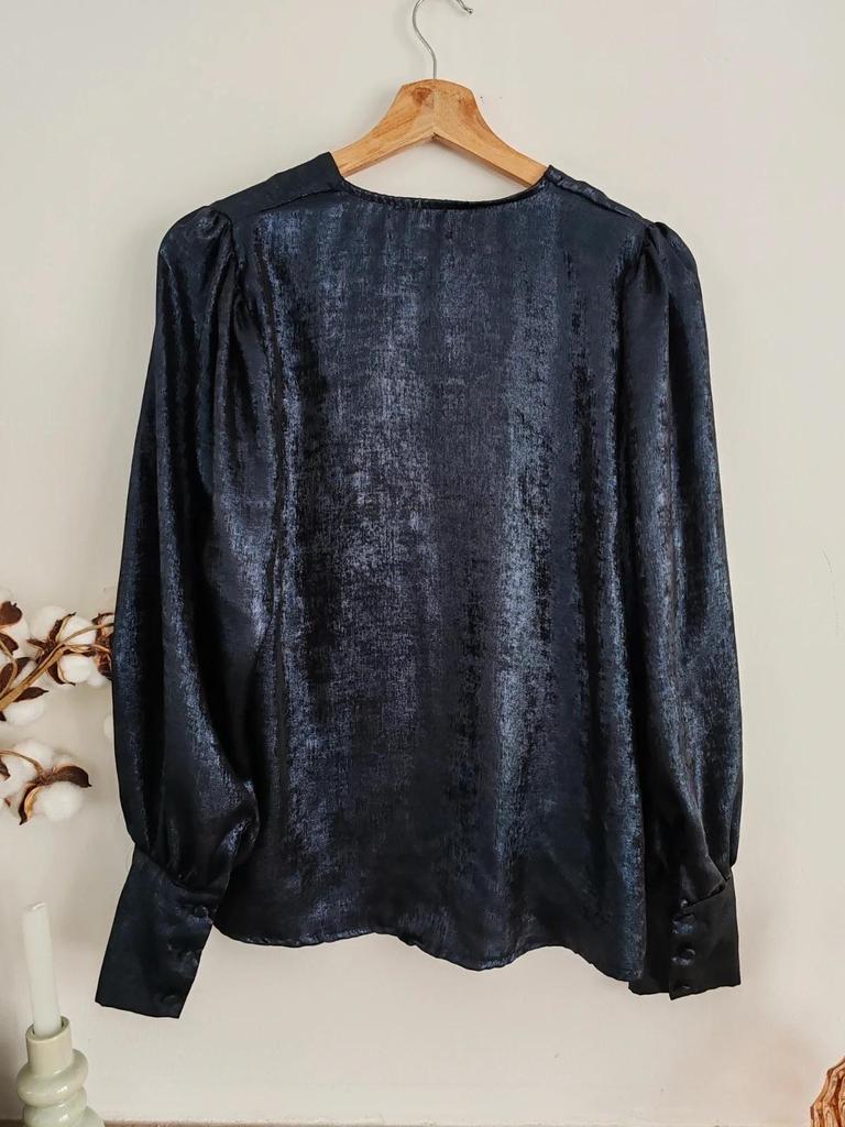 Blouse bleu irisée taille S