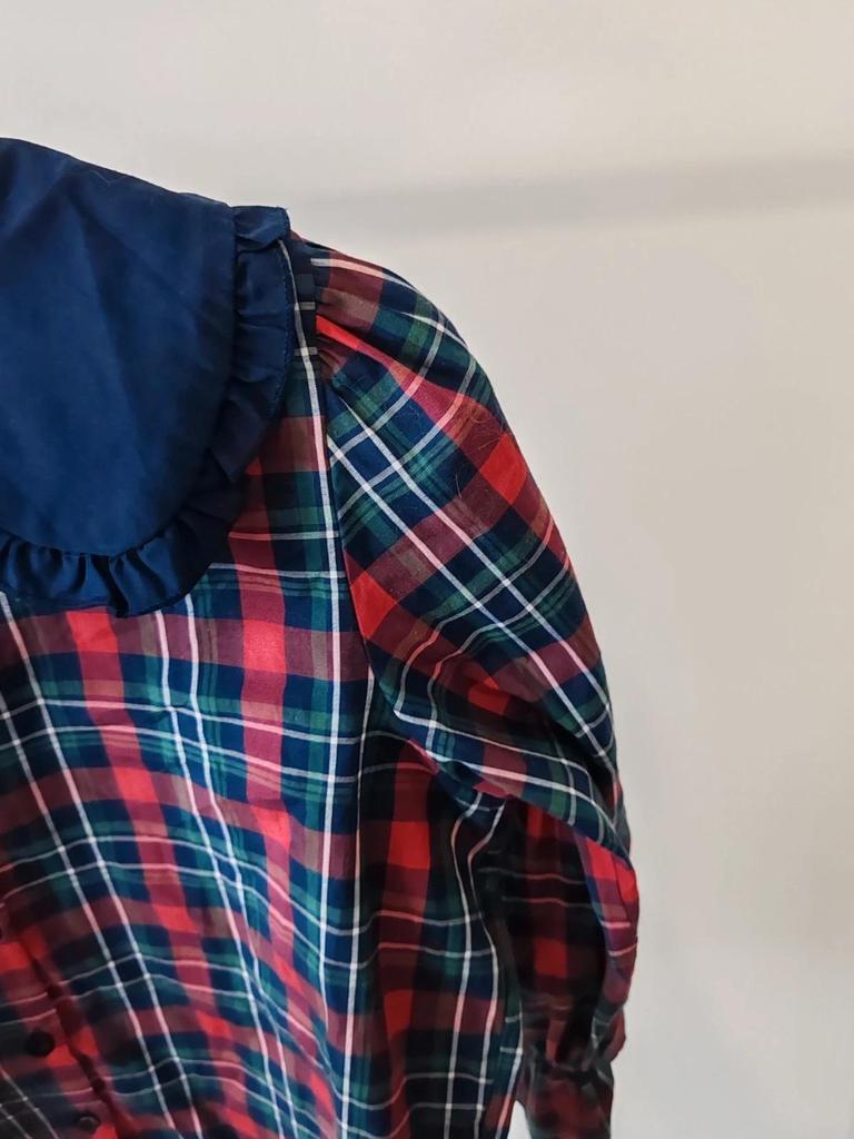 Blouse carreaux col claudine taille 34/36 #ibzrc