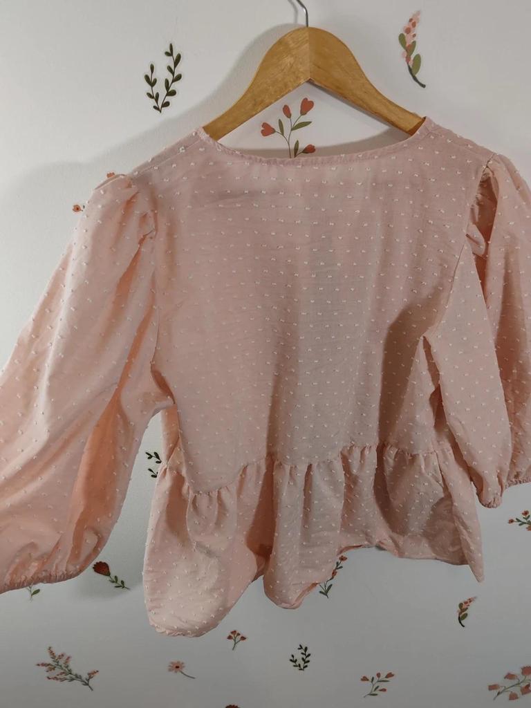 Blouse noeud rose taille M/l